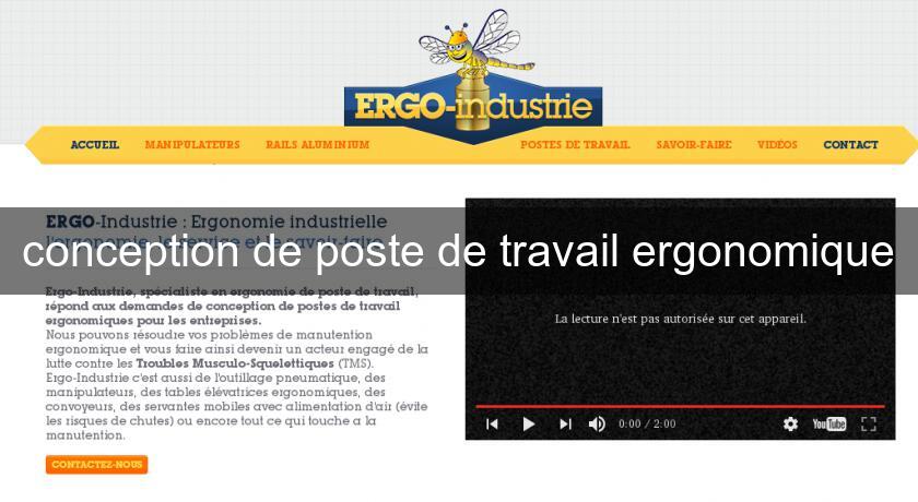 conception de poste de travail ergonomique