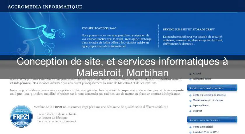 Conception de site, et services informatiques à Malestroit, Morbihan