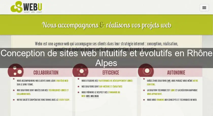 Conception de sites web intuitifs et évolutifs en Rhône Alpes