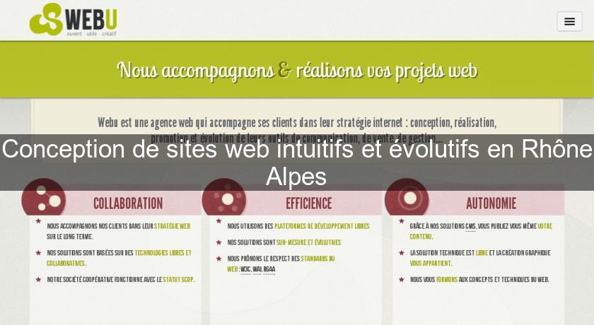 Conception de sites web intuitifs et évolutifs en Rhône Alpes Conception de sites web intuitifs et évolutifs en Rhône Alpes