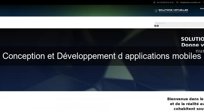 Conception et Développement d'applications mobiles Conception et Développement d'applications mobiles