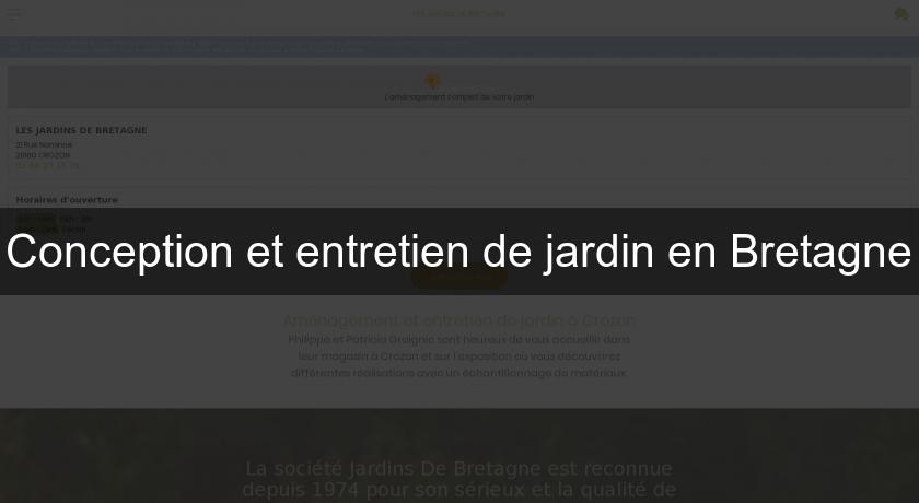 Conception et entretien de jardin en Bretagne