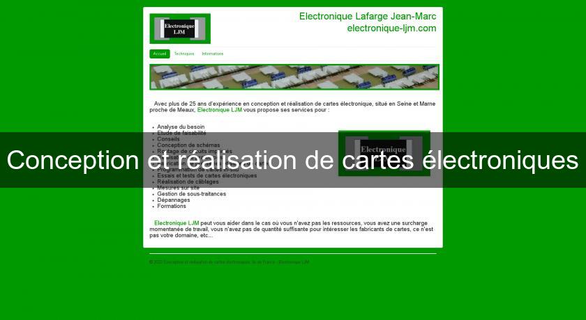 Conception et réalisation de cartes électroniques Conception et réalisation de cartes électroniques