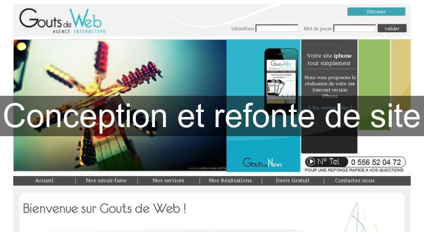 Conception et refonte de site Conception et refonte de site