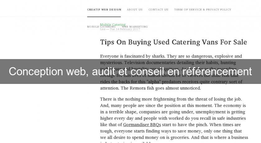 Conception web, audit et conseil en référencement