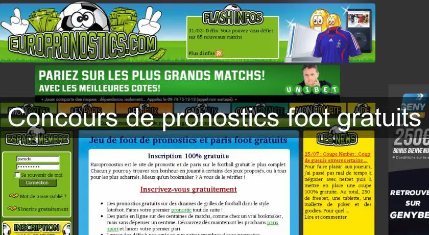 Concours de pronostics foot gratuits