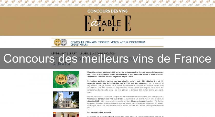 Concours des meilleurs vins de France Concours des meilleurs vins de France