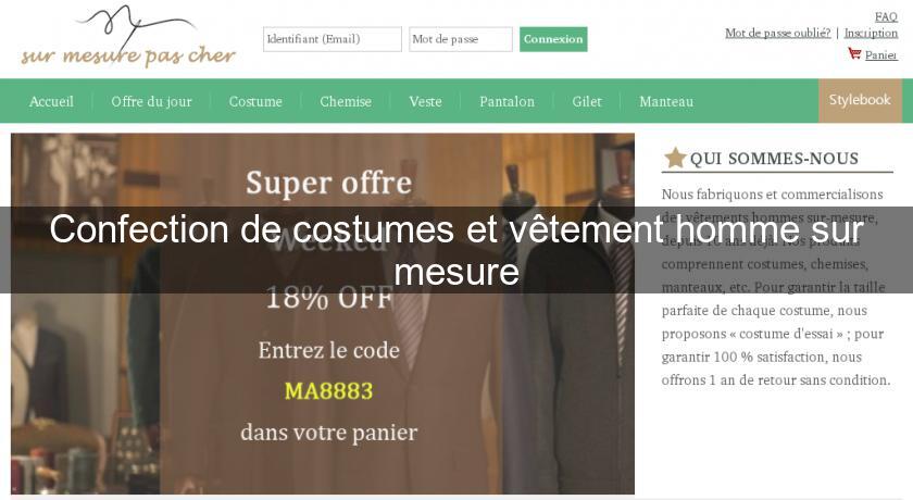 Confection de costumes et vêtement homme sur mesure