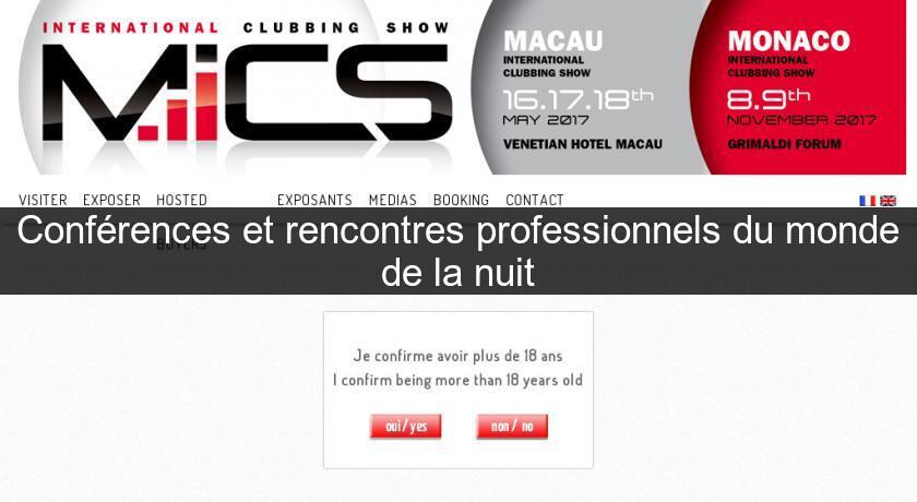Conférences et rencontres professionnels du monde de la nuit Conférences et rencontres professionnels du monde de la nuit