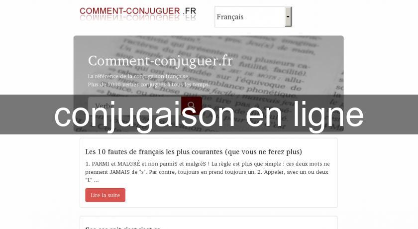 conjugaison en ligne conjugaison en ligne