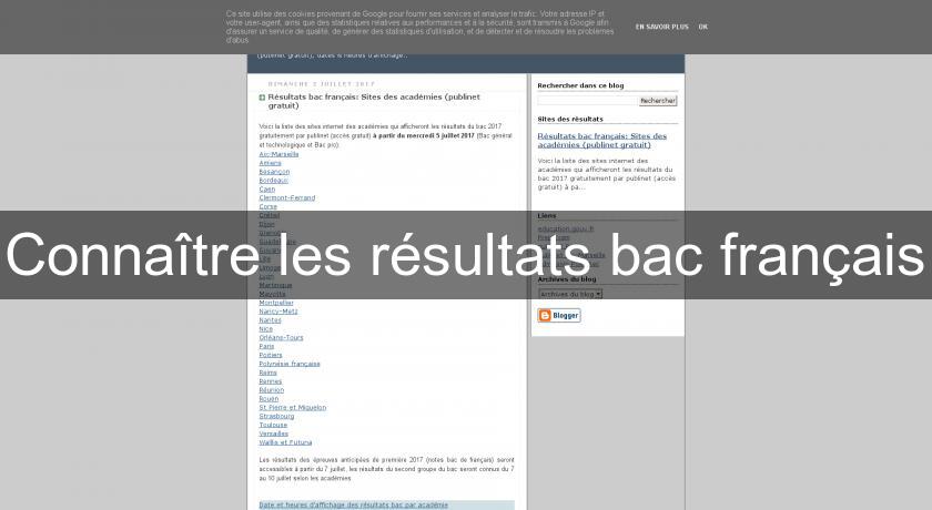 Connaître les résultats bac français Connaître les résultats bac français