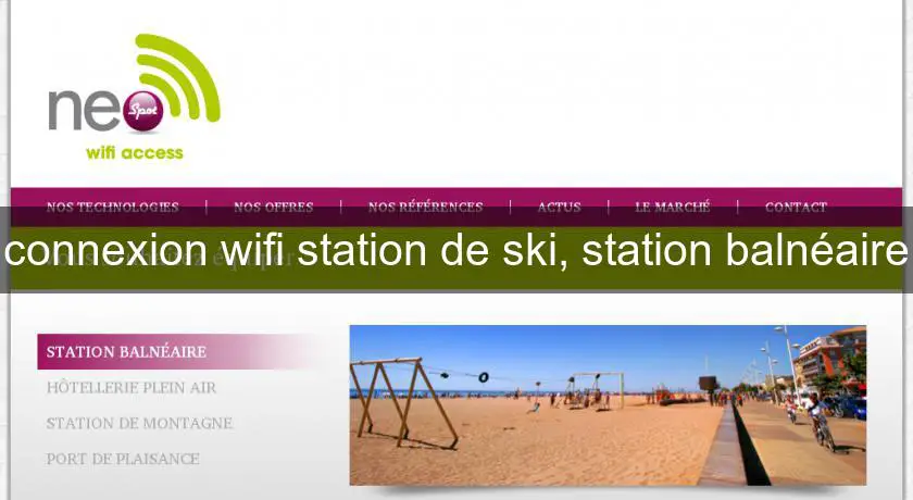 connexion wifi station de ski, station balnéaire