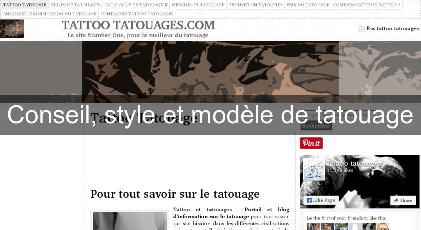 Conseil, style et modèle de tatouage