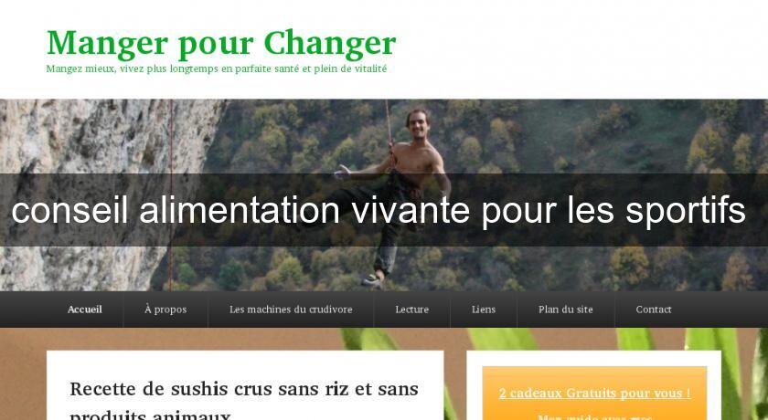 conseil alimentation vivante pour les sportifs 