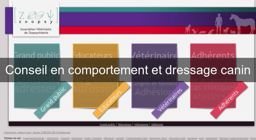Conseil en comportement et dressage canin Conseil en comportement et dressage canin