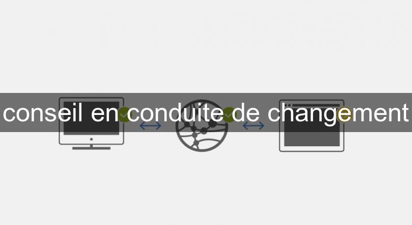 conseil en conduite de changement conseil en conduite de changement