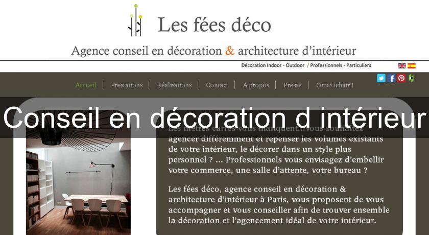 Conseil en décoration d'intérieur