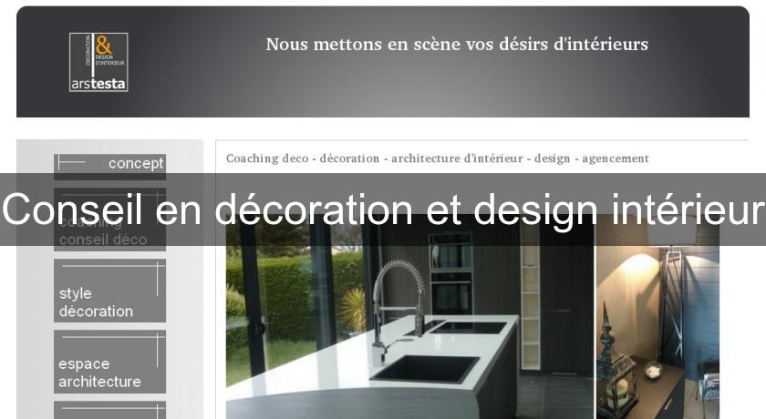 Conseil en décoration et design intérieur