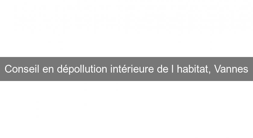 Conseil en dépollution intérieure de l'habitat, Vannes