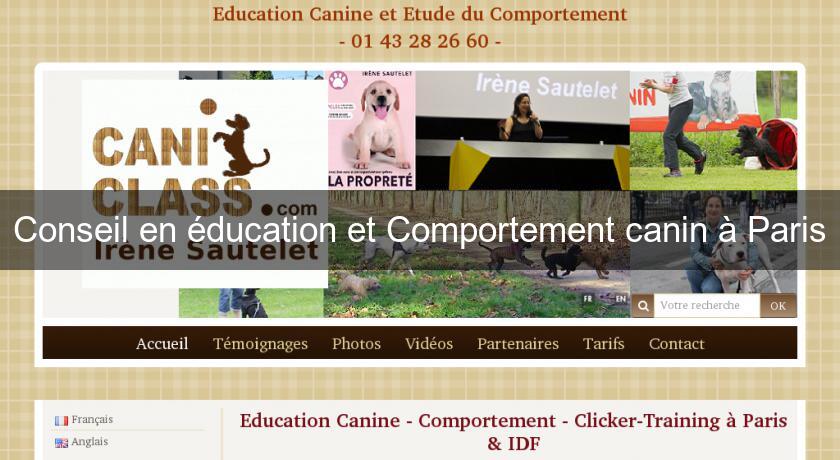 Conseil en éducation et Comportement canin à Paris