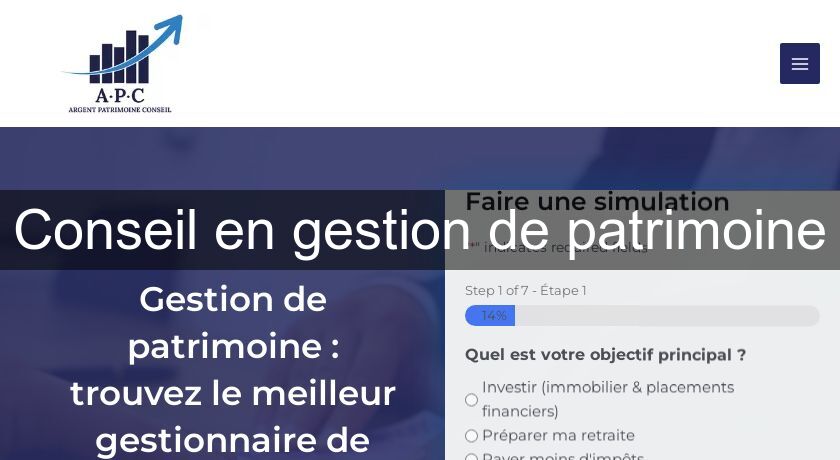 Conseil en gestion de patrimoine