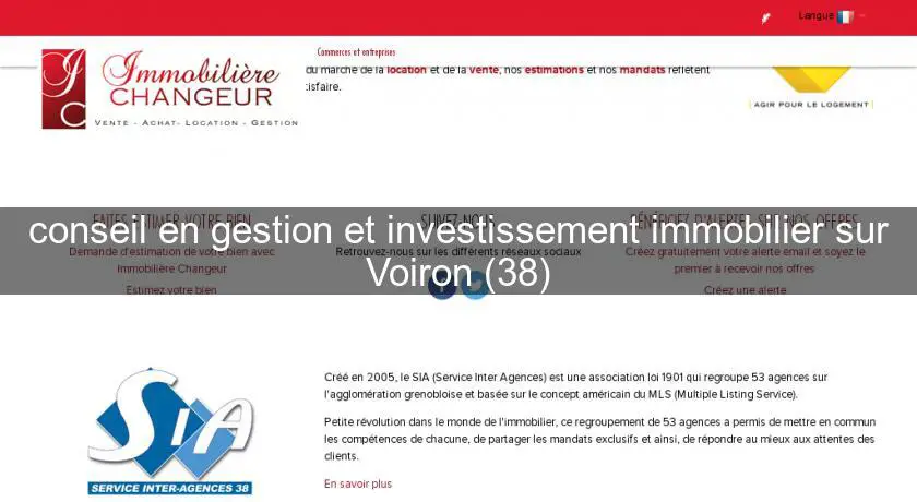 conseil en gestion et investissement immobilier sur Voiron (38)