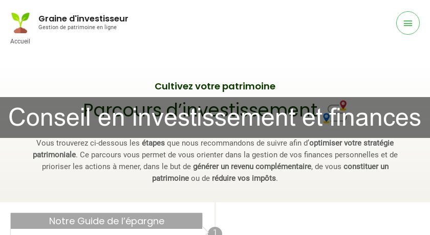 Conseil en investissement et finances Conseil en investissement et finances
