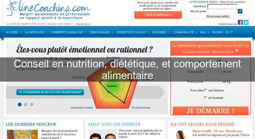 Conseil en nutrition, diététique, et comportement alimentaire