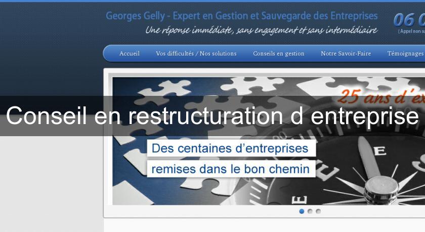 Conseil en restructuration d'entreprise