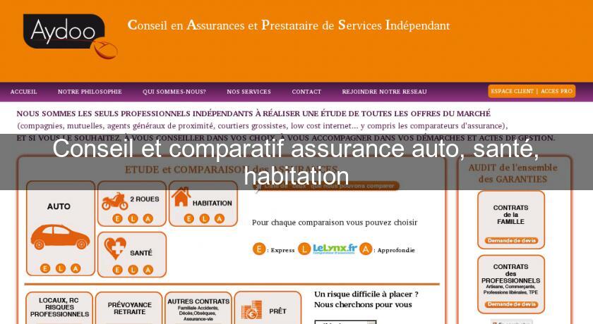 Conseil et comparatif assurance auto, santé, habitation