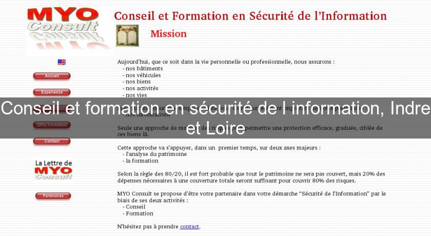 Conseil et formation en sécurité de l'information, Indre et Loire Conseil et formation en sécurité de l'information, Indre et Loire