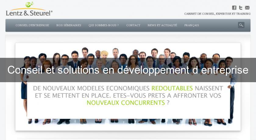 Conseil et solutions en développement d'entreprise Conseil et solutions en développement d'entreprise