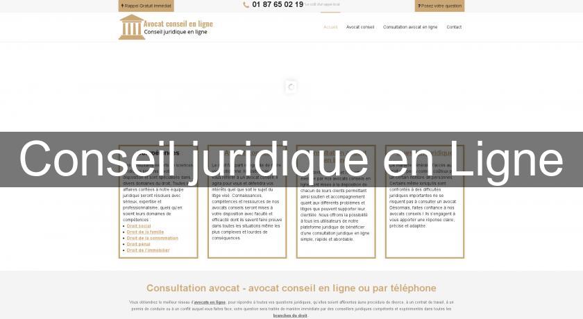 Conseil juridique en Ligne