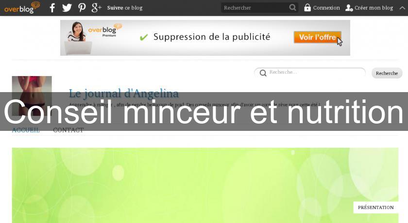Conseil minceur et nutrition Conseil minceur et nutrition