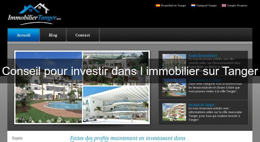 investir dans l'immobilier maroc