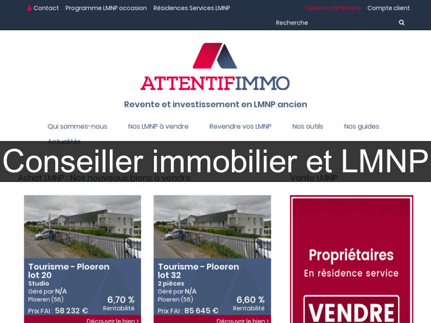Conseiller immobilier et LMNP Conseiller immobilier et LMNP