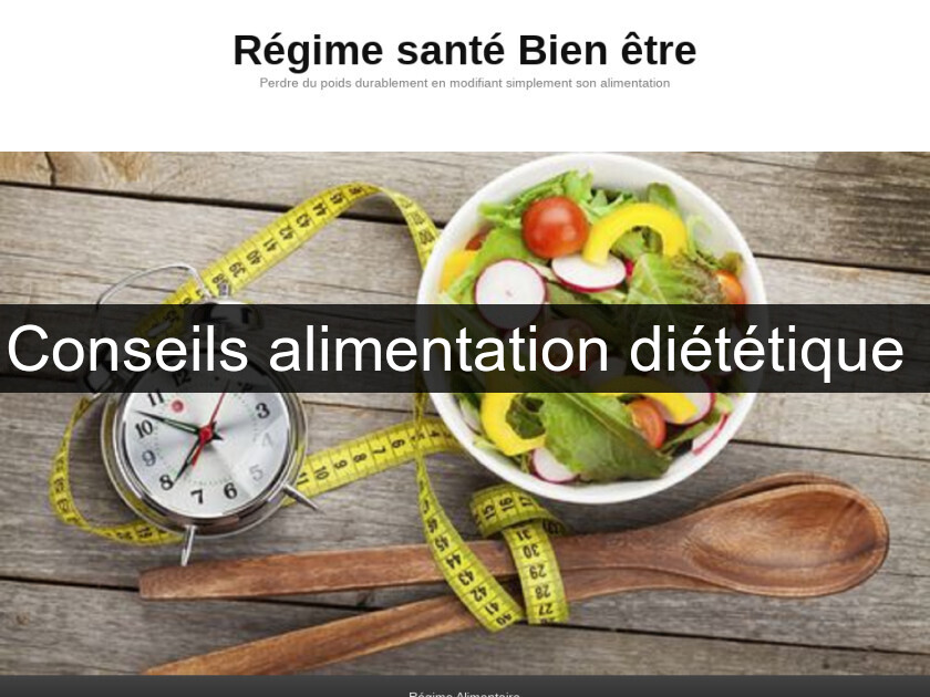 Conseils alimentation diététique 