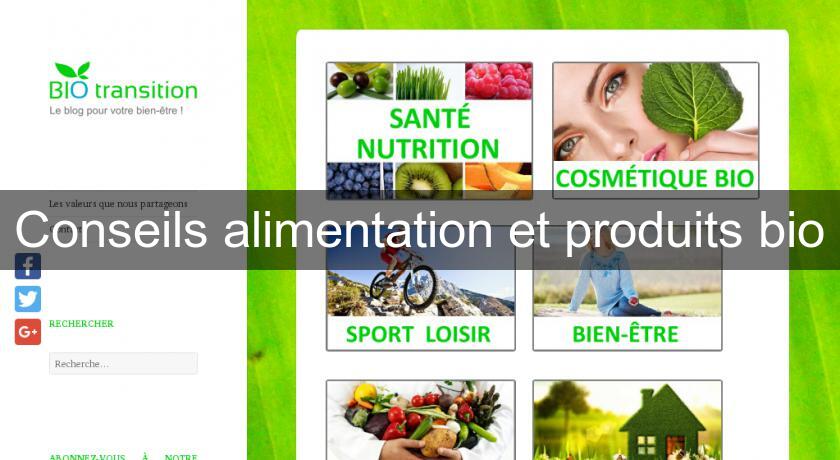 Conseils alimentation et produits bio