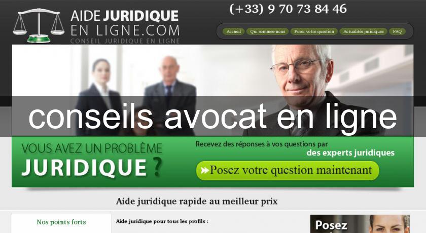 conseils avocat en ligne