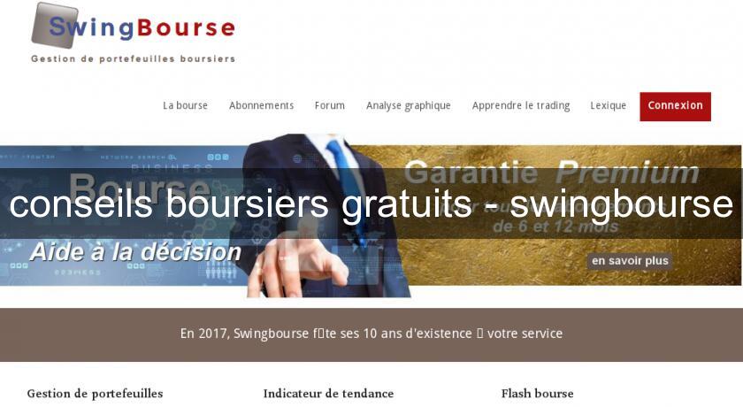 conseils boursiers gratuits - swingbourse