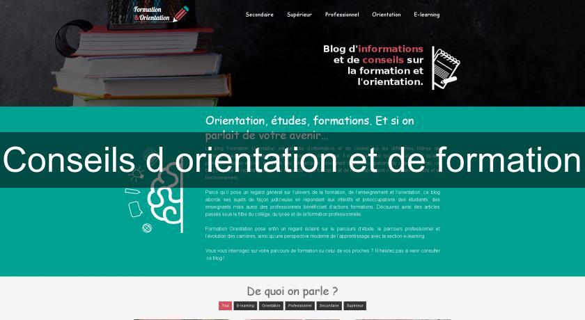 Conseils d'orientation et de formation