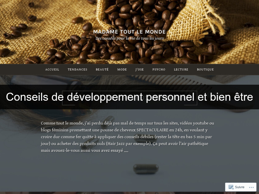 Conseils de développement personnel et bien être Conseils de développement personnel et bien être