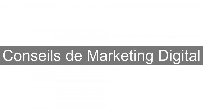 Conseils de Marketing Digital Conseils de Marketing Digital