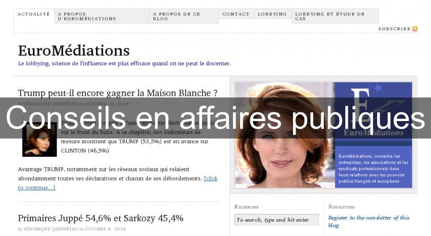Conseils en affaires publiques Conseils en affaires publiques