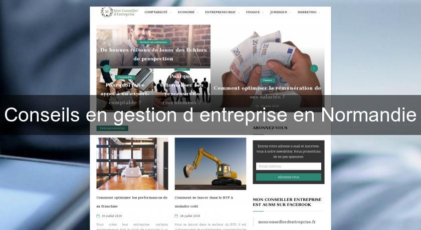 Conseils en gestion d'entreprise en Normandie Conseils en gestion d'entreprise en Normandie