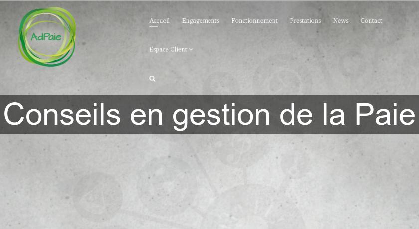 Conseils en gestion de la Paie