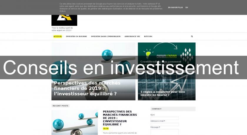 Conseils en investissement Conseils en investissement