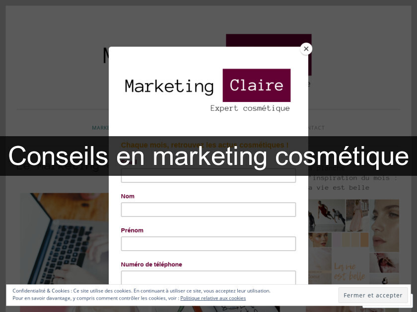 Conseils en marketing cosmétique