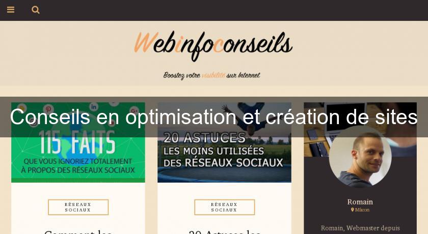 Conseils en optimisation et création de sites Conseils en optimisation et création de sites