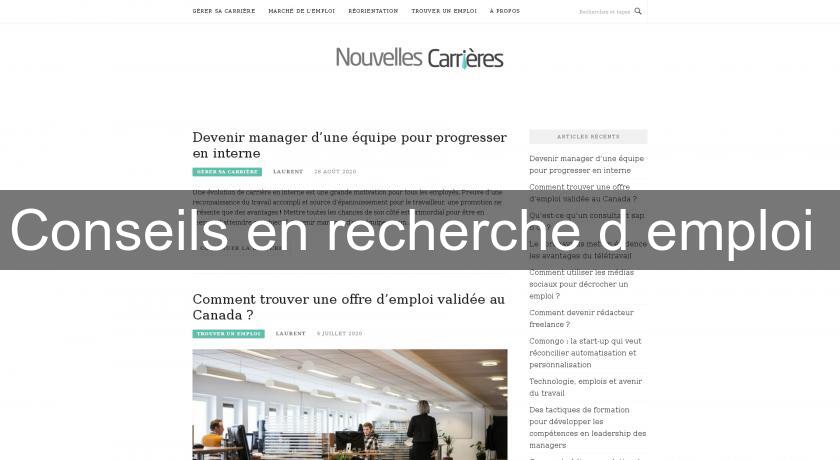 Conseils en recherche d'emploi Conseils en recherche d'emploi